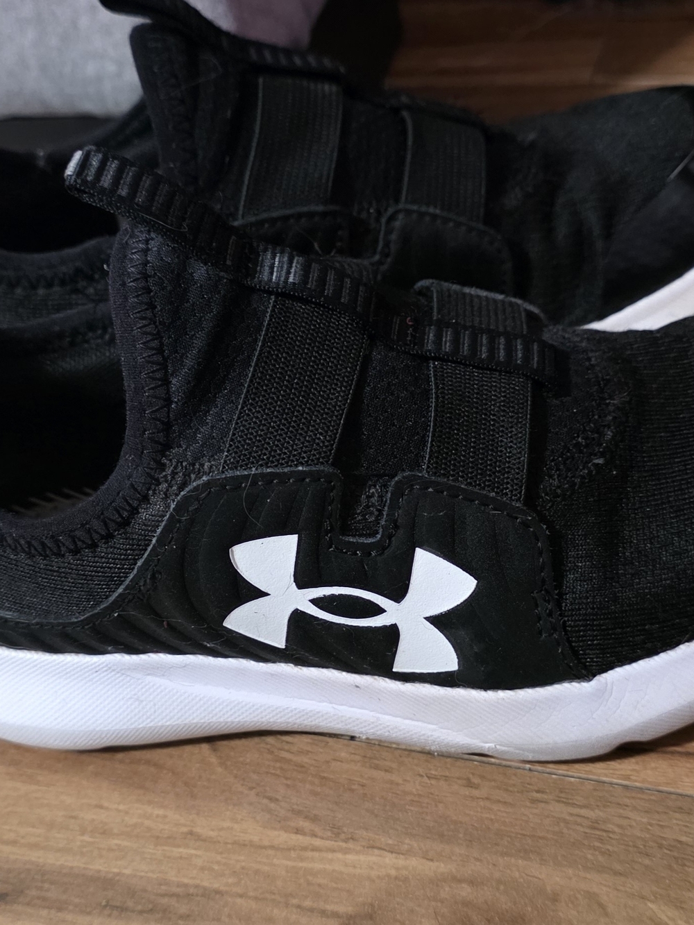 Under Armour Kids Black Sneakers with White Logo